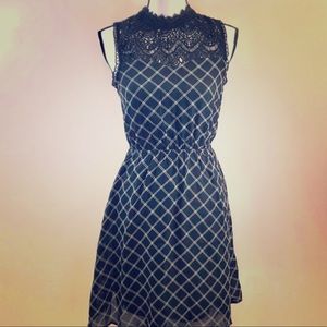 NWT Maurices black and white sheer dress
